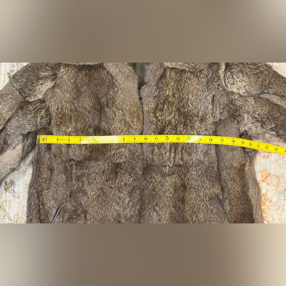 Brown Rabbit Fur Coat - Picture 10 of 10